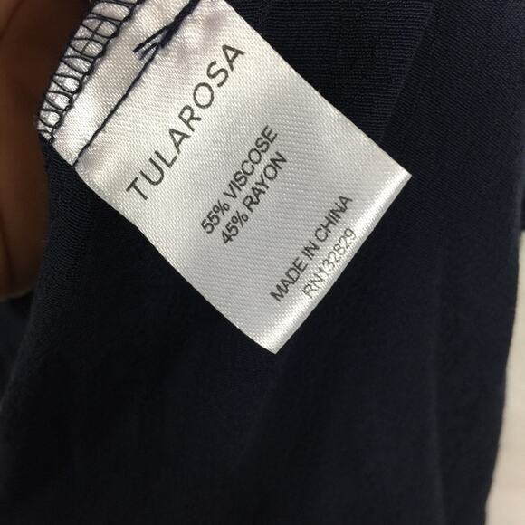 Revolve Tularosa Tallulah Blue Tassel Hem Mini Dress XS Plunge Neckline Boho - Picture 6 of 16